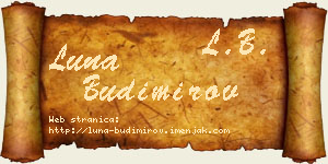 Luna Budimirov vizit kartica